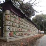 Wine barrels, a gift from France, at the Meiji Shrine